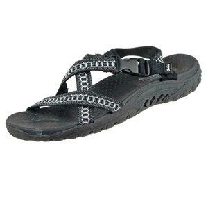 SKECHERS Outdoor Lifestyle Strappy Sandals Black / Gray Sz. 9.5 Women's